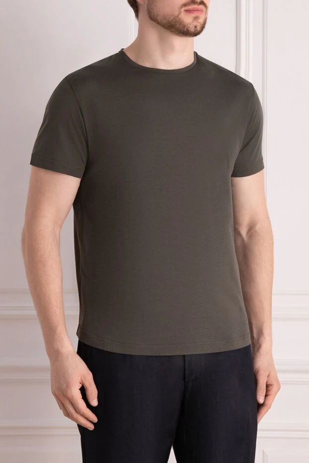 Loro Piana men's green silk and cotton t-shirt 195600 - photo 3