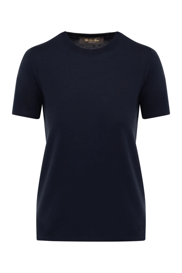 Loro Piana woman women's blue cotton t-shirt 178711 - photo 1