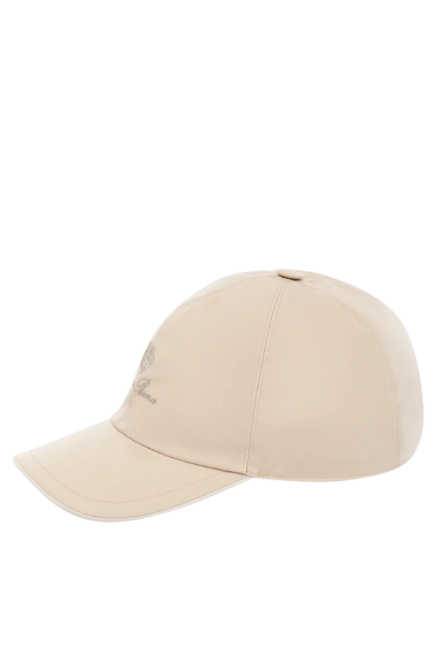 Loro Piana man beige men's baseball cap with logo made of cashmere 184924 - photo 3