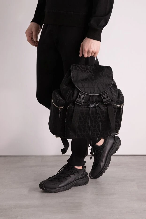 Valentino мужские рюкзак черный мужской из полиэстера и хлопка купить с ценами и фото 178727 - фото 2