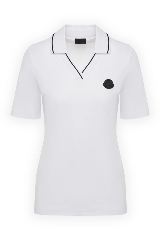 Moncler women's white cotton polo shirt 178735 - photo 1