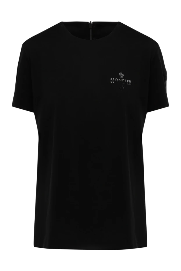 Moncler женские футболка из хлопка черная женская купить с ценами и фото 178736 - фото 1