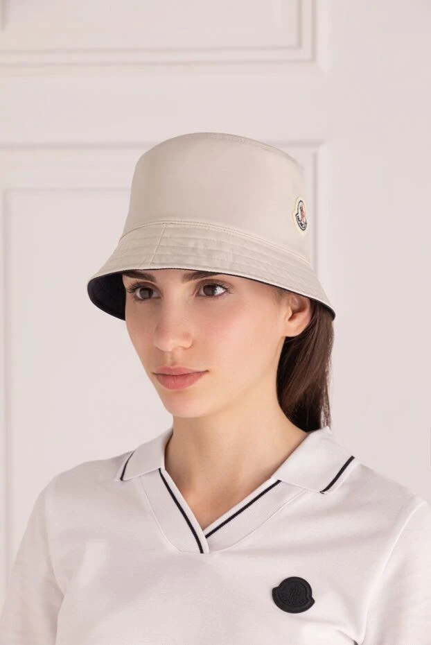 Moncler woman women's white polyester bucket hat buy with prices and photos 178738 - photo 2