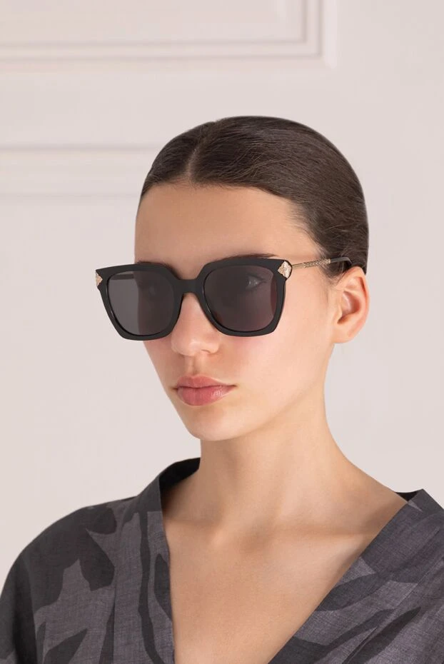 Chopard женские очки солнцезащитные женские черные из пластика купить с ценами и фото 178748 - фото 2