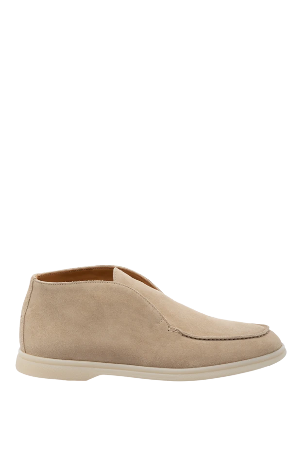 Women's beige suede loafers