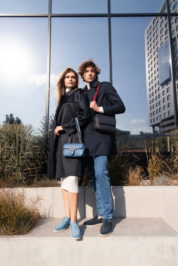 Fleur de Paris women's blue suede loafers with a minimalist silhouette 178772 - photo 2