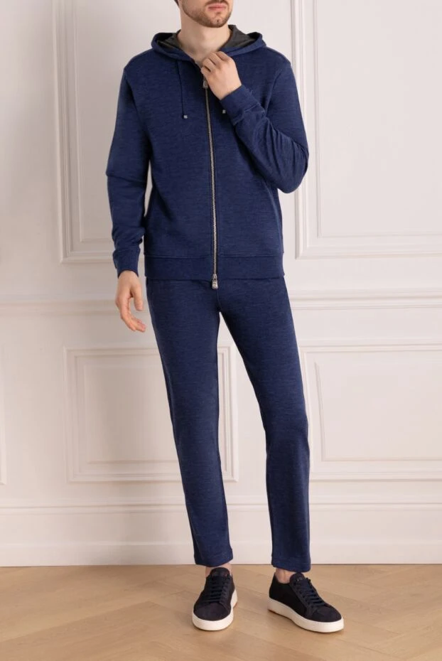Billionaire man men's blue walking suit made of cashmere and silk buy with prices and photos 178788 - photo 2