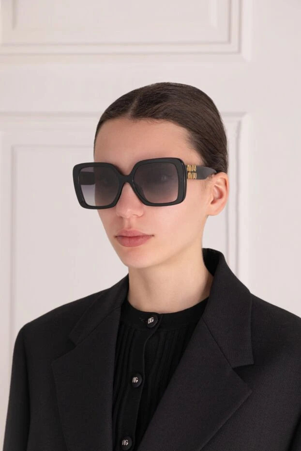 Miu Miu woman women's sunglasses, black, plastic buy with prices and photos 178795 - photo 2