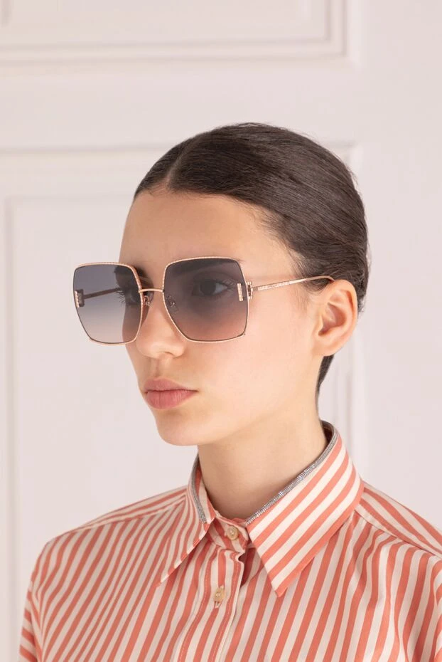 Chopard жіночі окуляри для захисту від сонця жіночі жовті з металу купити фото з цінами 178807 - фото 2
