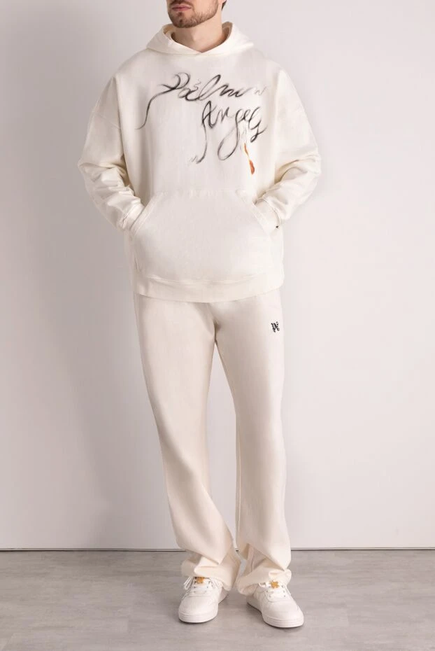 Palm Angels man men's white cotton hoodie 178810 - photo 2