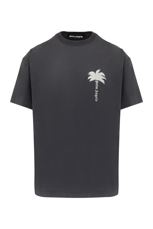 Palm Angels gray cotton t-shirt for men 178815 - photo 1