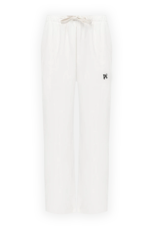 Palm Angels men's white pants made of lyocell and cotton 178822 - photo 1