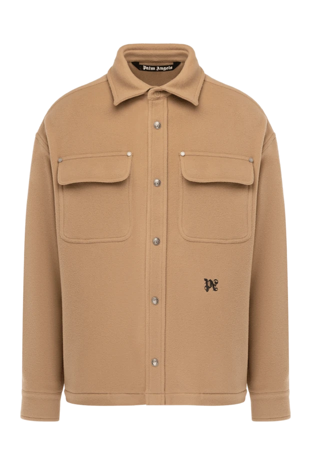 Beige men's jacket made of wool