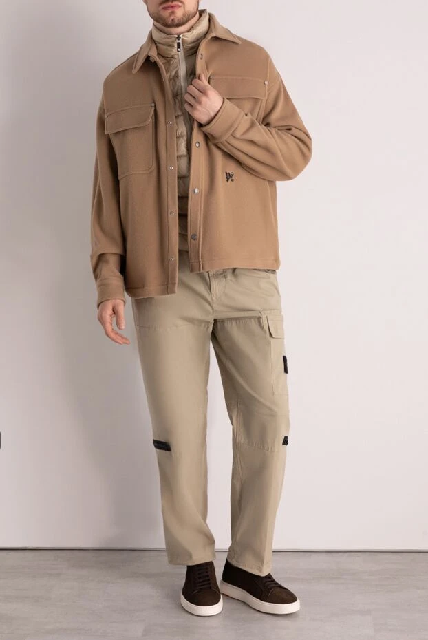 Palm Angels man men's beige wool jacket buy with prices and photos 178838 - photo 2
