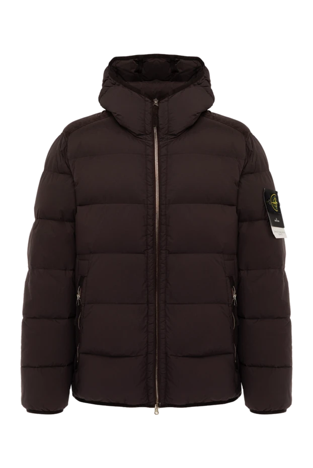 Stone Island man down jacket made of polyamide and elastane, brown for men buy with prices and photos 178846 - photo 1