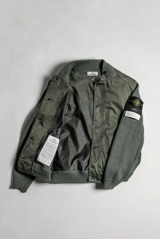 Stone Island green men's jacket made of cotton 178847 - photo 2