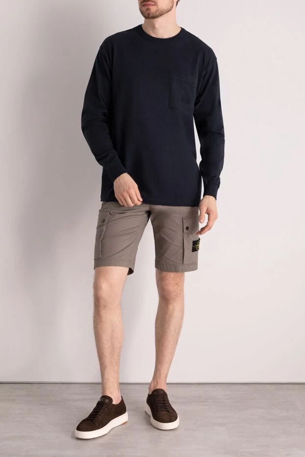 Stone Island man men's gray shorts made of cotton and elastane buy with prices and photos 178859 - photo 2