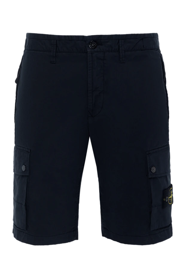 Stone Island men's blue shorts made of cotton and elastane 178860 - photo 1