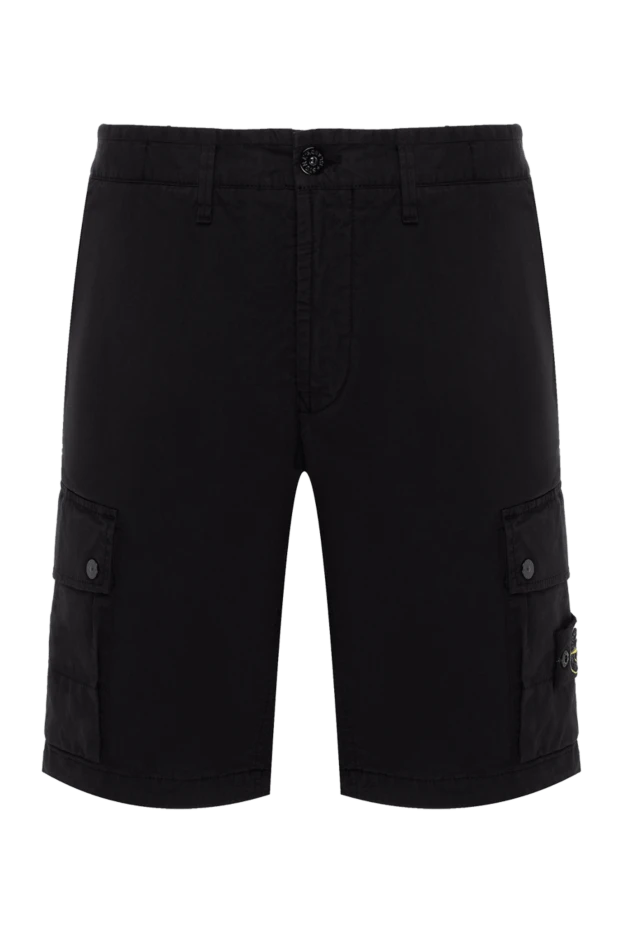 Stone Island чоловічі шорти чоловічі чорні з бавовни та еластану 178861 - фото 1