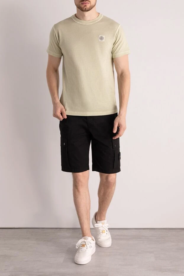 Stone Island man men's black shorts made of cotton and elastane 178861 - photo 2