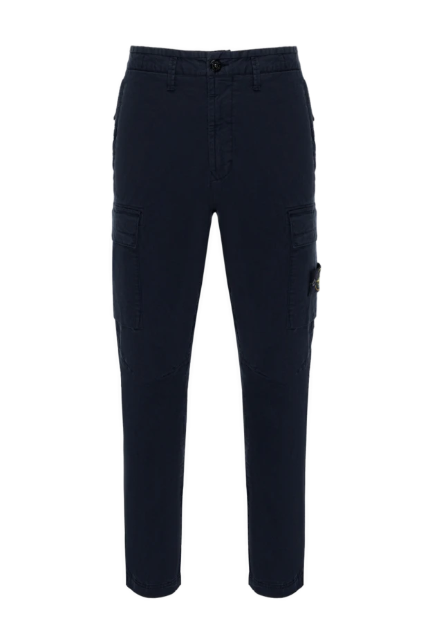 Stone Island man men's blue cotton and elastane trousers buy with prices and photos 178862 - photo 1