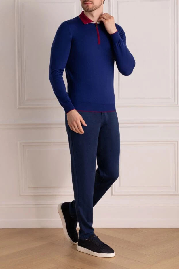 Svevo чоловічі штани із бавовни сині чоловічі купити фото з цінами 178873 - фото 2