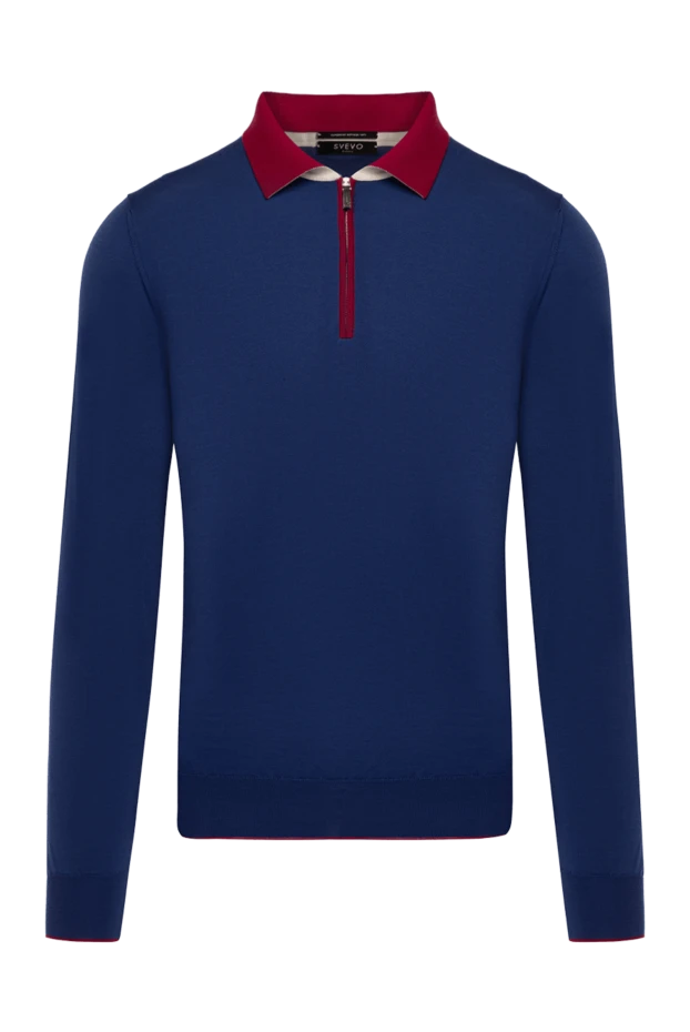 Svevo man men's blue long sleeve wool polo buy with prices and photos 178890 - photo 1