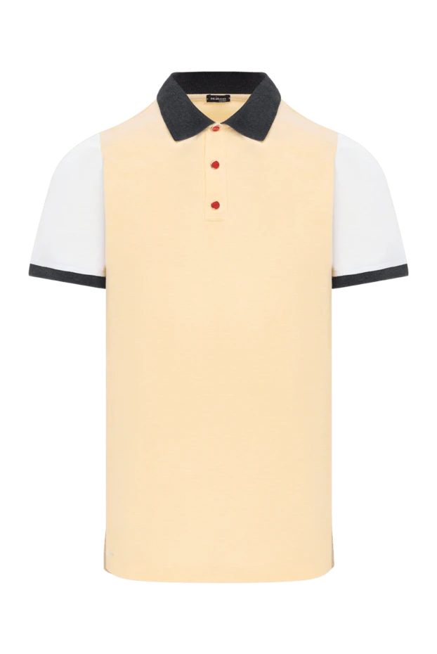 Kiton men's yellow polo with contrast collar 178896 - photo 1