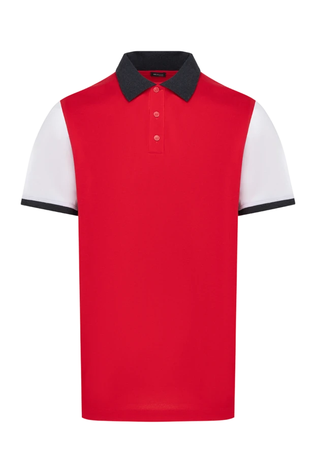 Kiton men's red polo with contrast collar (markdown) 197806 - photo 1