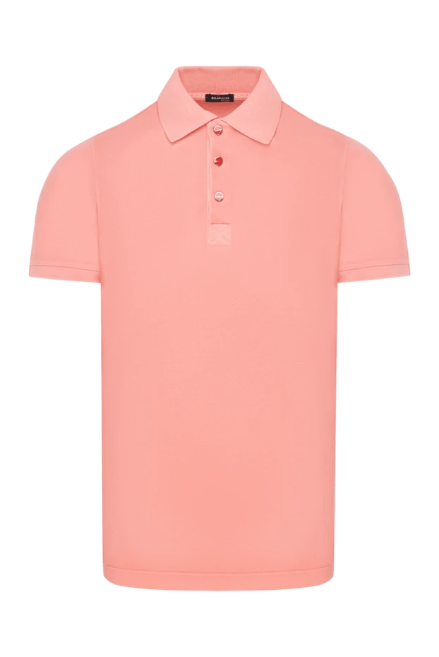 Men's pink cotton polo