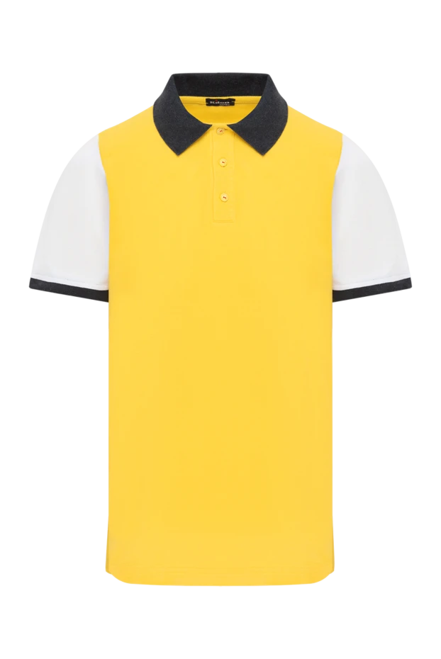 Kiton men's yellow polo with black collar 178914 - photo 1