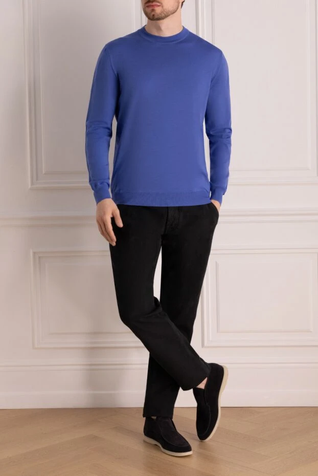 Svevo man long sleeve wool jumper for men, blue buy with prices and photos 178943 - photo 2