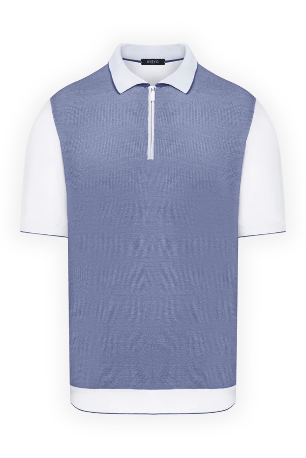 Svevo men's blue polo with white sleeves 178946 - photo 1