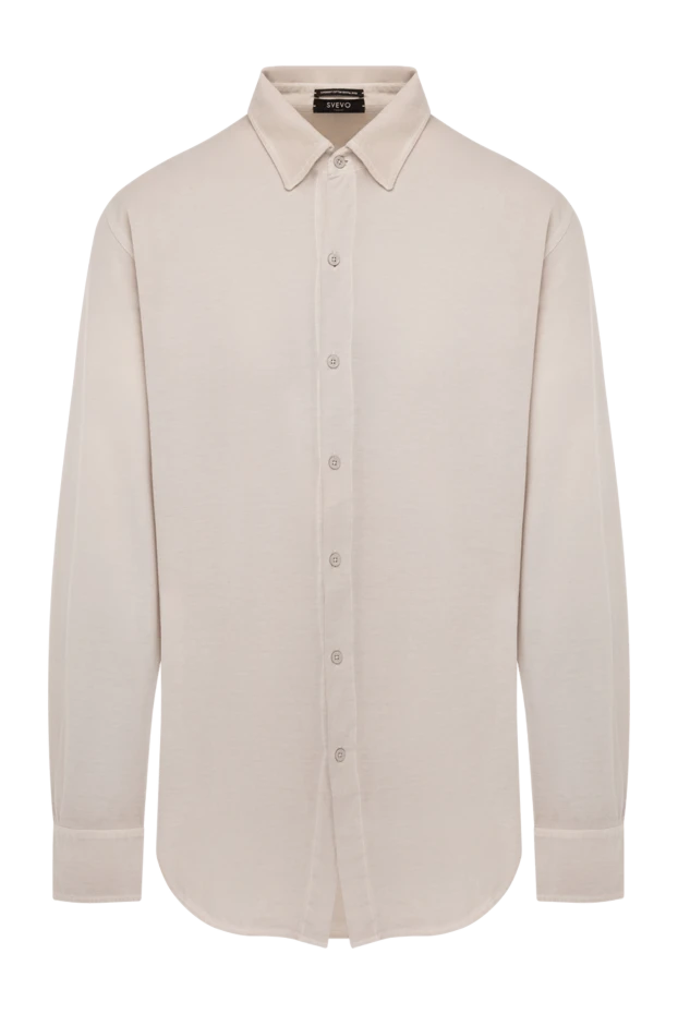 Men's beige cotton shirt