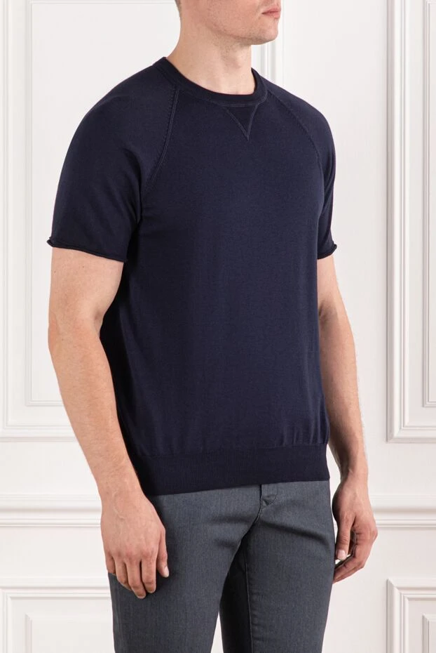 Svevo cotton jumper blue for men 178956 - photo 3