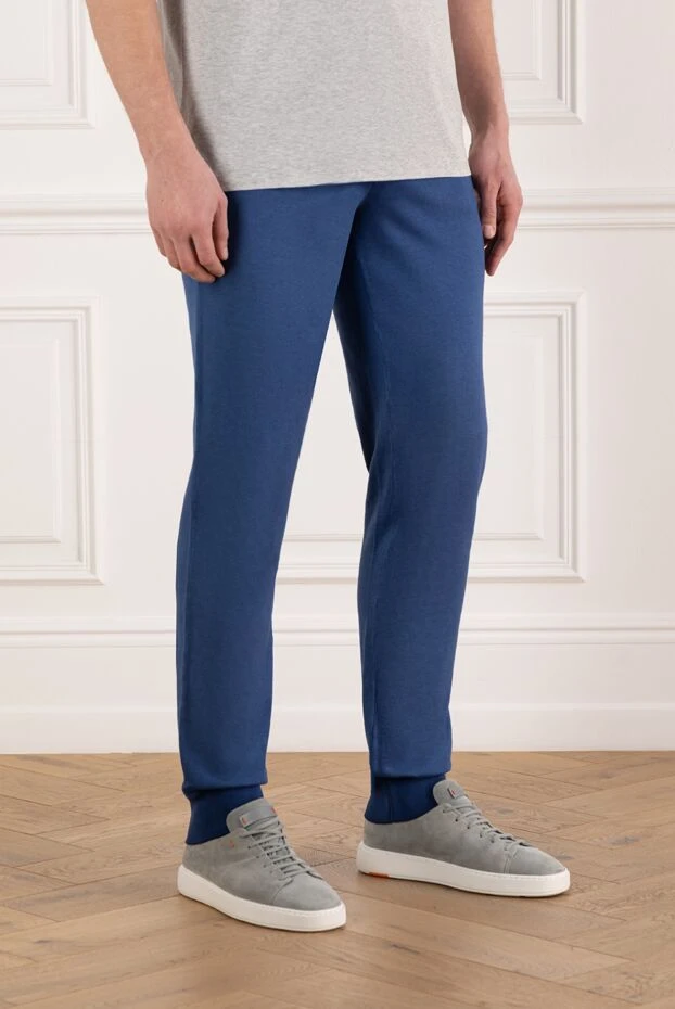 Svevo men's blue sports trousers with cuffs 197112 - photo 3