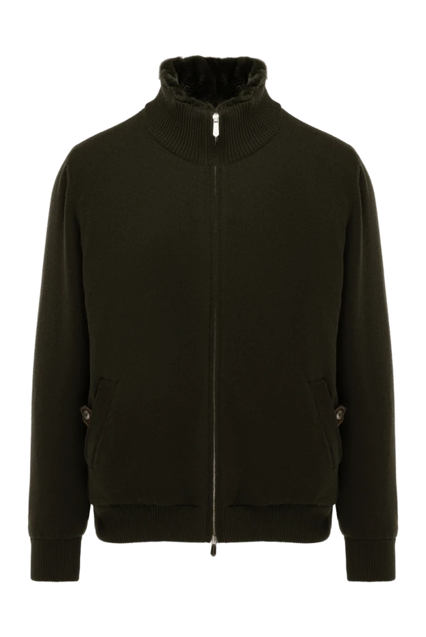 Svevo мужские куртка из кашемира и меха зеленая мужская мужская купить с ценами и фото 178963 - фото 1