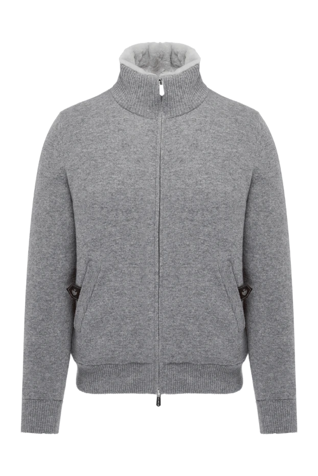 Svevo man gray cashmere and fur jacket for men buy with prices and photos 178964 - photo 1