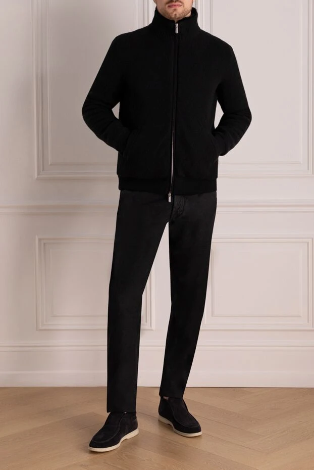 Svevo black cashmere and fur jacket for men 178966 - photo 2