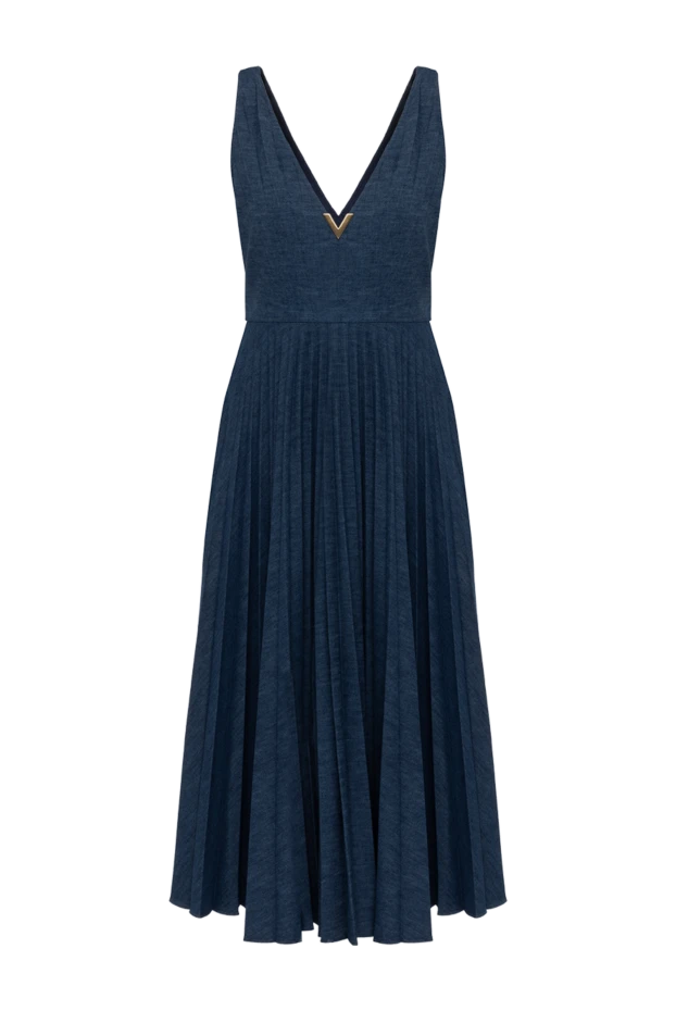 Valentino woman women's blue cotton and polyester dress 178973 - photo 1