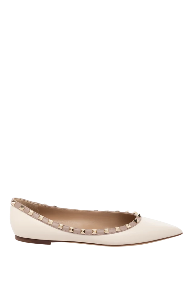 Valentino woman women's flat shoes made of genuine leather, beige buy with prices and photos 178974 - photo 1