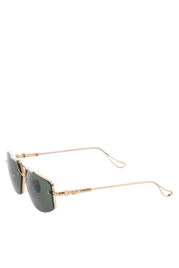 Chrome Hearts очки для защиты от солнца с геометрической линзой в золотой оправе 178991 - фото 3