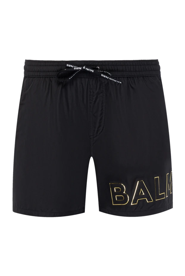 Balmain men's black polyester beach shorts 179000 - photo 1