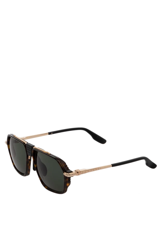 Chrome Hearts очки для защиты от солнца с гравировкой на заушинах и контрастной перемычкой 179013 - фото 3