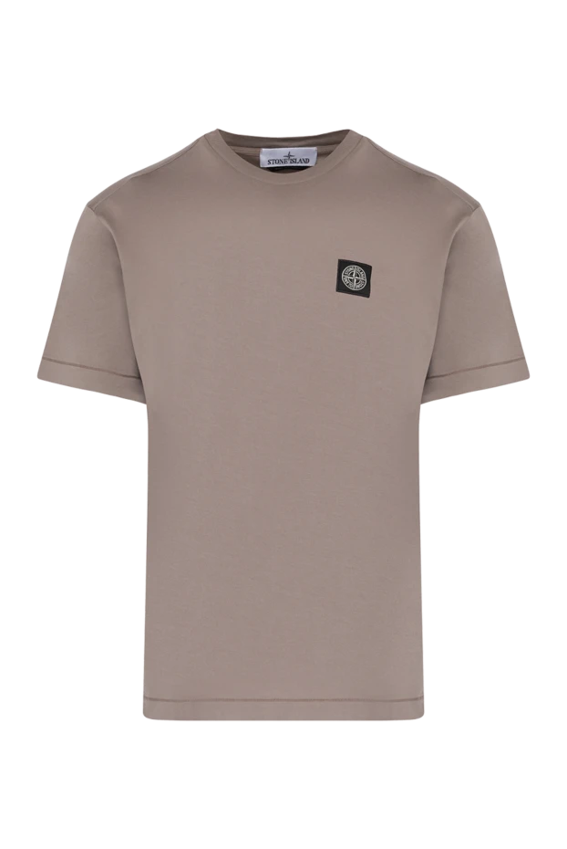 Stone Island beige men's t-shirt made of cotton 179032 - photo 1