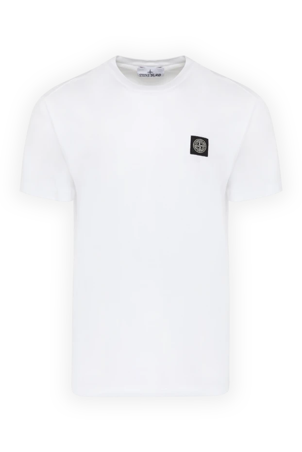 Stone Island мужские футболка белая мужская из хлопка купить с ценами и фото 179035 - фото 1