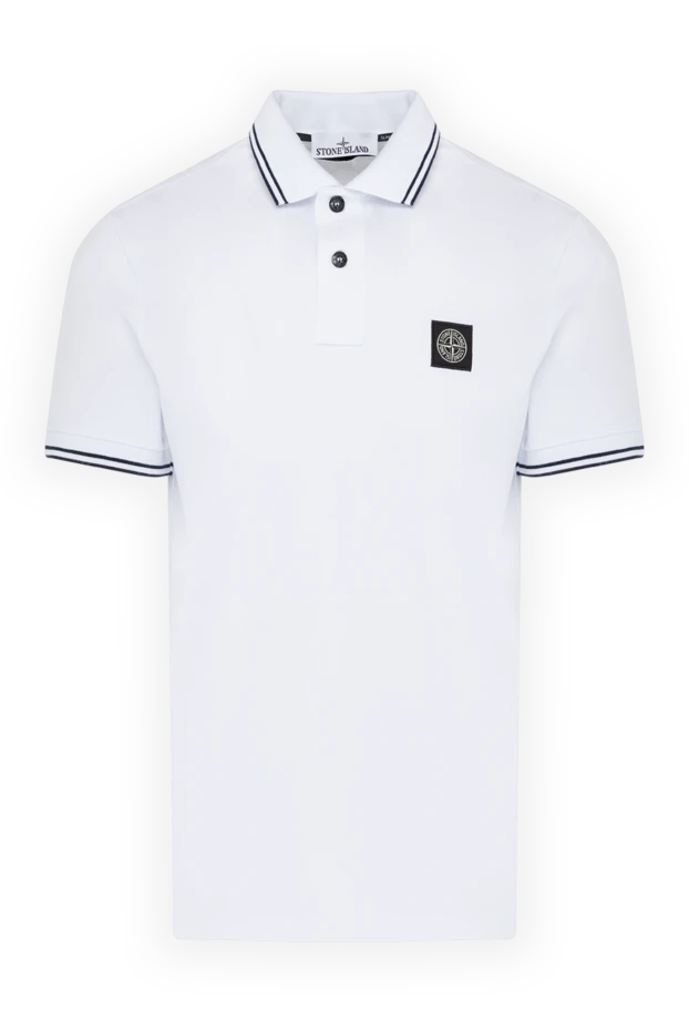 Stone Island man men's white polo made of cotton and elastane 179039 - photo 1