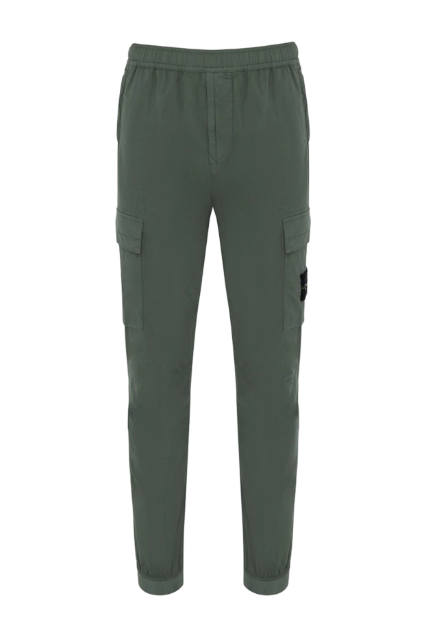 Stone Island man men's green cotton and elastane trousers buy with prices and photos 179047 - photo 1