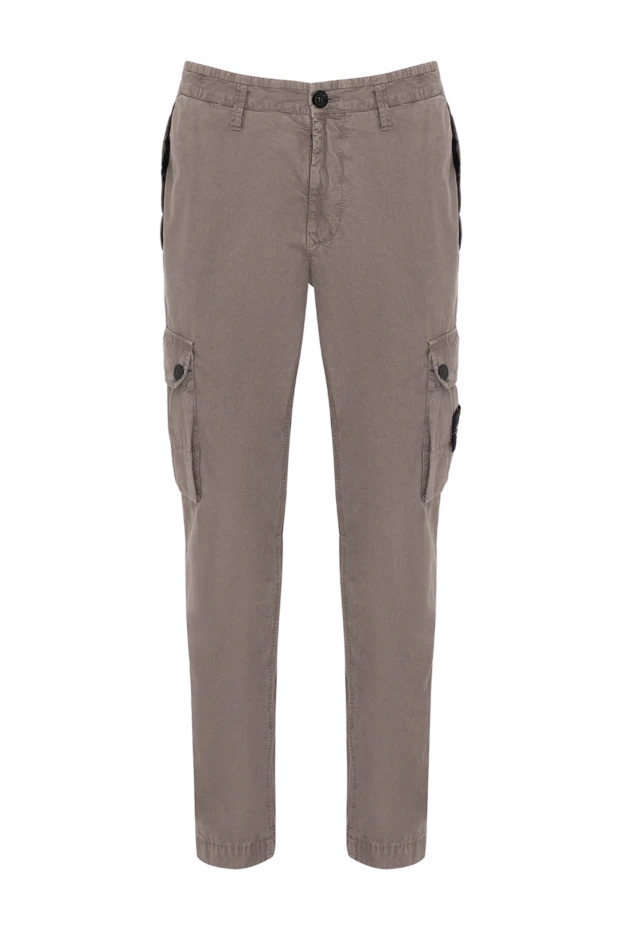 Stone Island man men's brown cotton and elastane trousers buy with prices and photos 179048 - photo 1