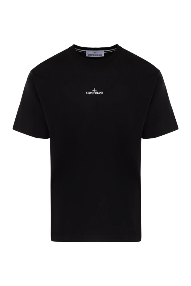 Stone Island мужские футболка черная мужская из хлопка купить с ценами и фото 179052 - фото 1